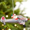 Animated Tree Topper, Black Santa's Biplane Circles The Tree