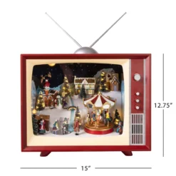 15" Antique Animated TV