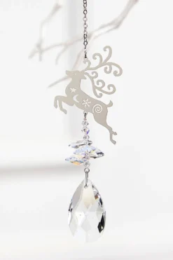 4.5” Aurora Borealis Reindeer Suncatcher