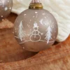 3" Ball Text Glass Ornament