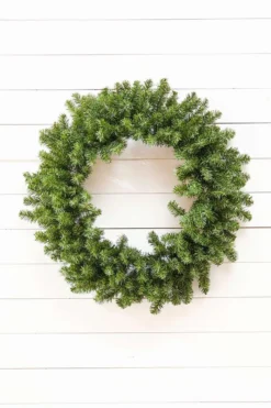 30" Battery Operated LED Balsam Pine Wreath