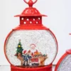 11.5" Battery Operated Lighted Spinning Water Globe with Holiday Design
