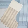 Beige Stocking with Brown Stripes