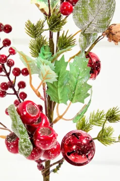 17” Berry Holly Pick - Green & Red