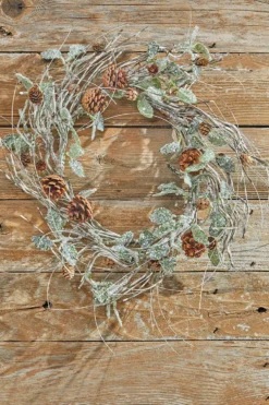 20” Birch/Leaf/Pinecone Wreath