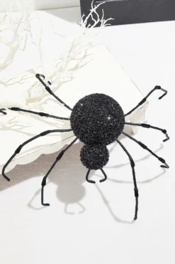16" Black Frizzy Spider