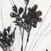 27" Black Glitter/Sequin Boxwood/Grass Spray
