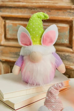 10.2” B/O Lighted Plush Easter Bunny Gnome Figurine