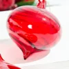 5"-6" Bright Red Glass Ornament