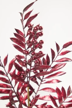 30" Burgundy Metallic Pepperberry Stem