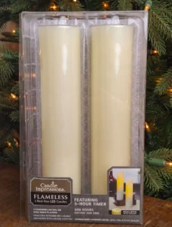 Candle Impressions Flameless Real Wax LED Candles - Set of 2