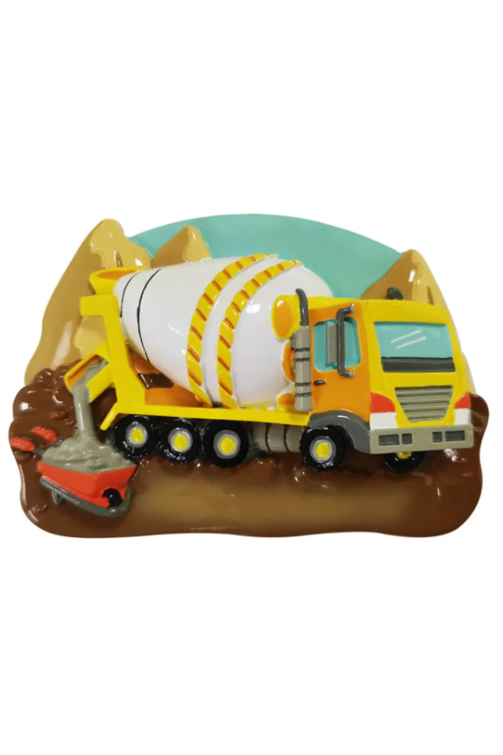 3.5" Cement Truck Customizable Ornament