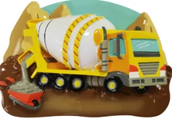 3.5" Cement Truck Customizable Ornament
