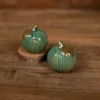 Ceramic Turquoise Pumpkins Salt & Pepper Shaker - Set of 2