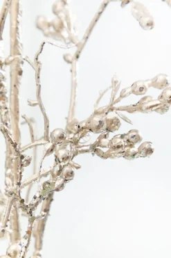 56.5" Champagne Glitter Berry Weeping Spray
