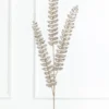 34.5” Champagne Jeweled Glitter Fern Spray