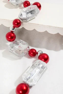 40" Christmas Jewels With Ball Ornament Garland