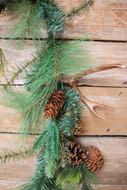 6’ Christmas Pine & Antler Garland