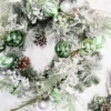 24” Christmas Pine/Ball Wreath