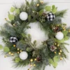 20” Christmas Pine Wreath with Ornaments , Pinecones & Berries