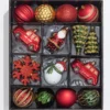 Christmas Shatterproof 25 Piece Assortment - Red, Green, Gold
