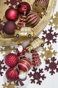 Christmas Shatterproof 25 Piece Assortment - Red, Gold