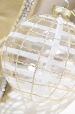 4" Clear Glass Ball Ornament
