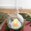 9” Clear White Candle Lamp Ornament