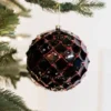 12 CM Dark Red Honeycomb Christmas Ball Ornament