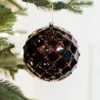 10 CM Honeycomb Ball Ornament Dark Red