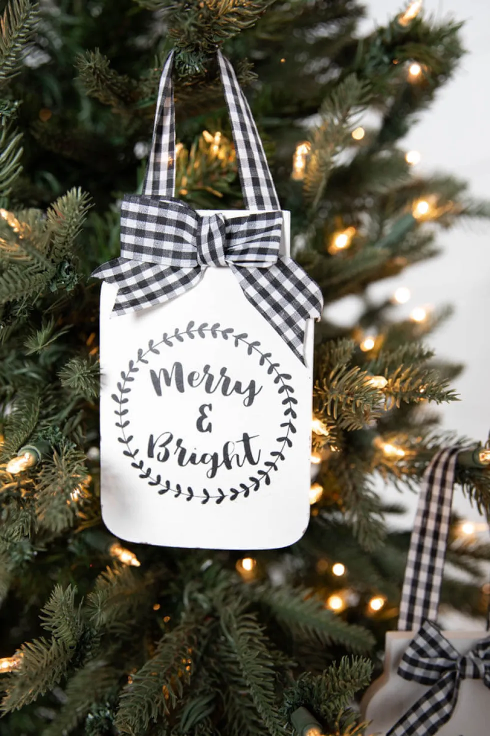 6” Country Mason Jar Ornament