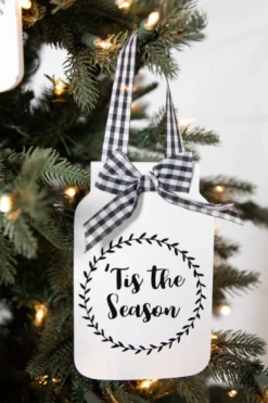 6” Country Mason Jar Ornament