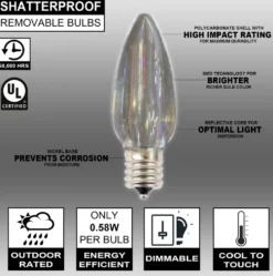 C9 Wonderful LED SMD Bulb (25 bulbs/bag) - Smooth, Warm White