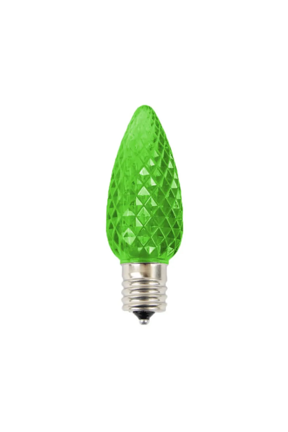 C9 Wonderful LED SMD Bulb (25 bulbs/bag) - Faceted, Green