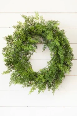 18" Cypress Berry Wreath