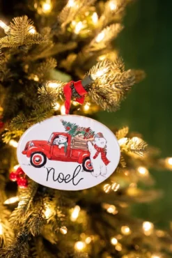 4.7” Dolomite Holiday Truck & Polar Bear Ornament