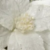 26” Embossed Poinsettia with Glitter Stem