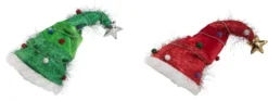 Fabric Elfin Ugly Santa Hat