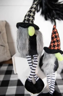 18” Fabric Halloween Witch Shelf Sitter