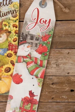 23.5” Fall/Holiday Double-Sided Wall Decor