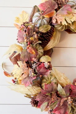 25” Farmhouse Autumn Wreath