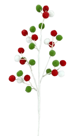 28” Felt Ball Spray - Red/White/Green