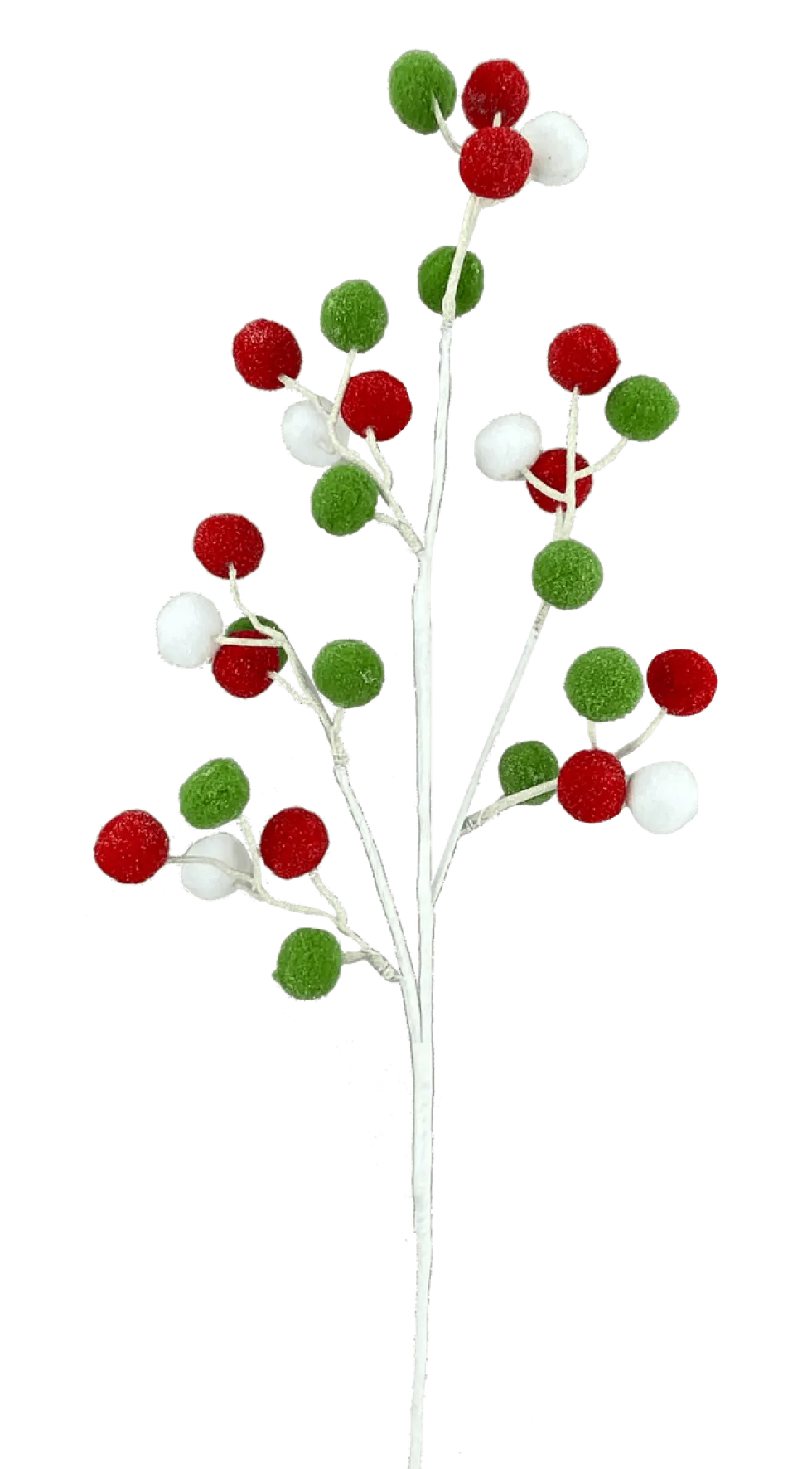 28” Felt Ball Spray - Red/White/Green