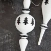 8" Finial Glass Ball/Drop Ornament