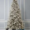 7.5' Flocked Dandan Pine Tree with 2200 Warm White LED Lights