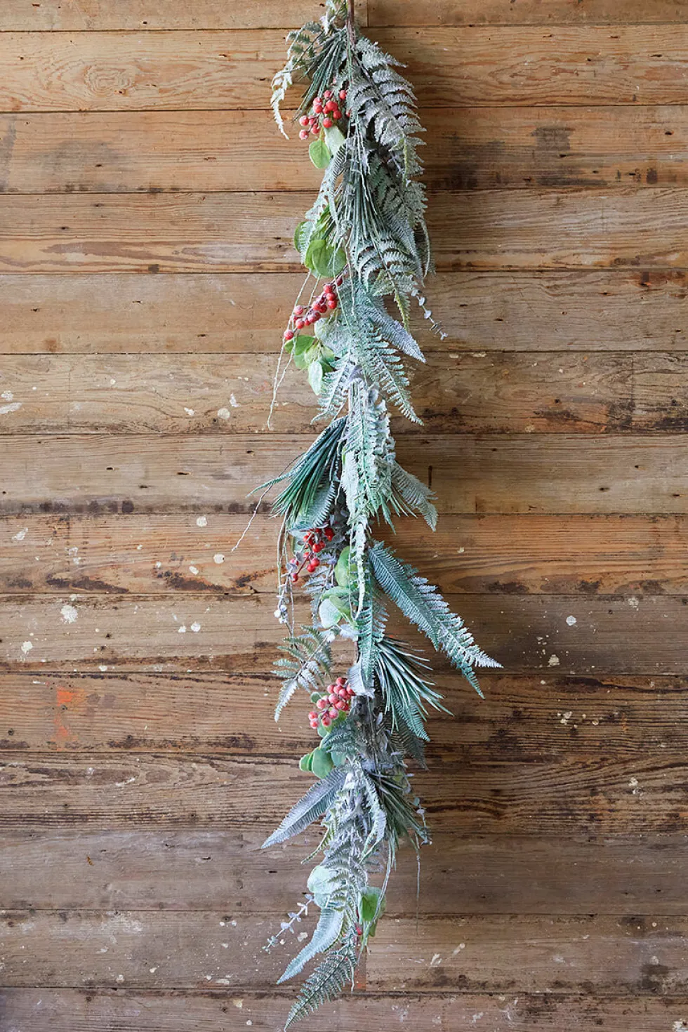 65” Flocked Fern Garland