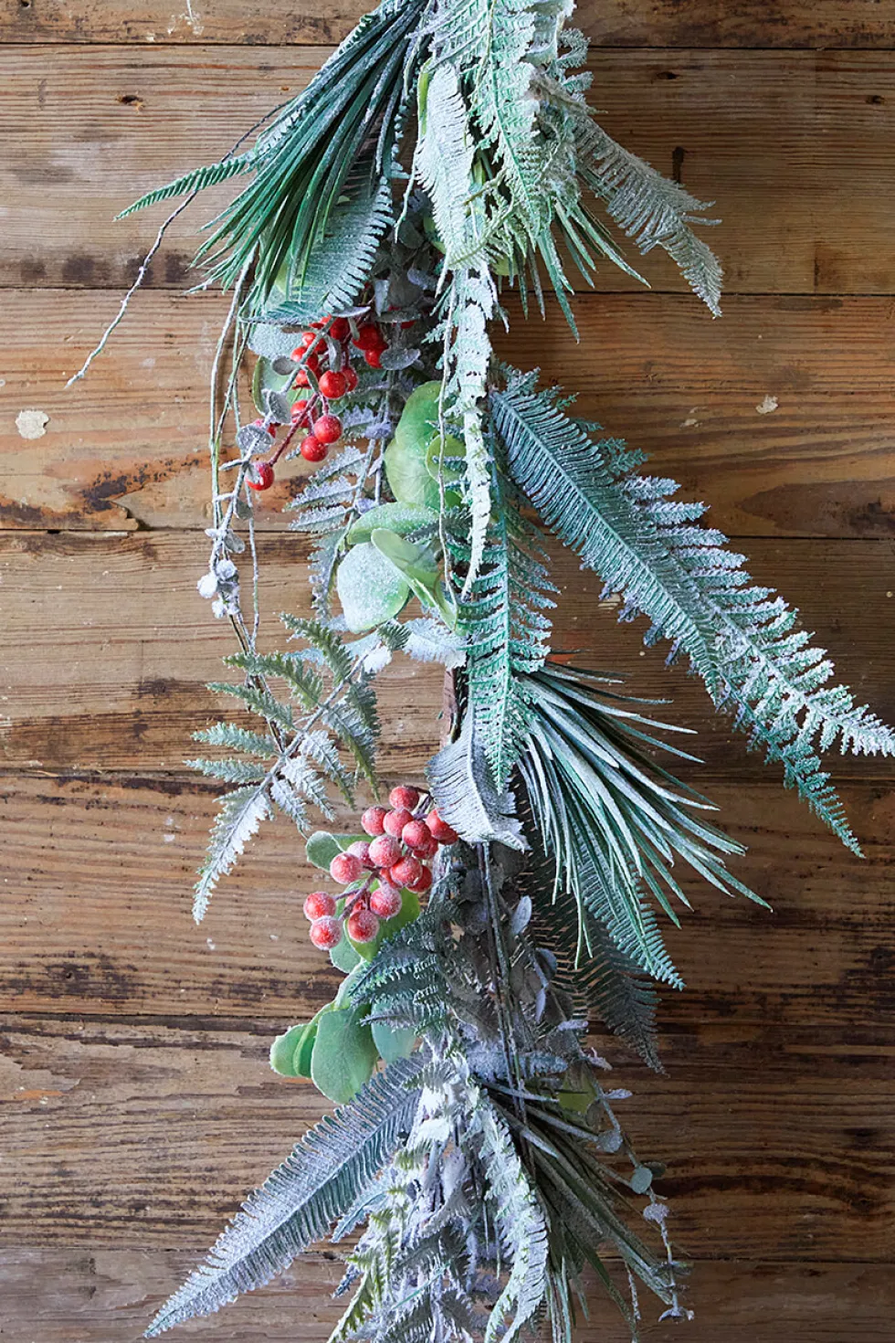 65” Flocked Fern Garland