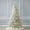 6.5' Flocked Winter Fir Tree with 250 Warm White LED Lights