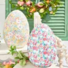 10" Floral Fabric Egg