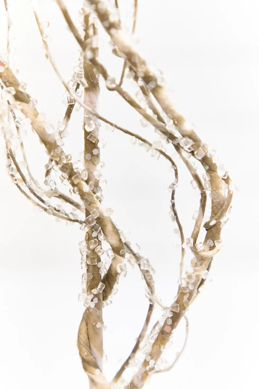 34" Frosted Beaded Twig Spray